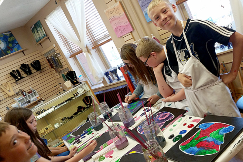 Some kids are feeling good about their work.