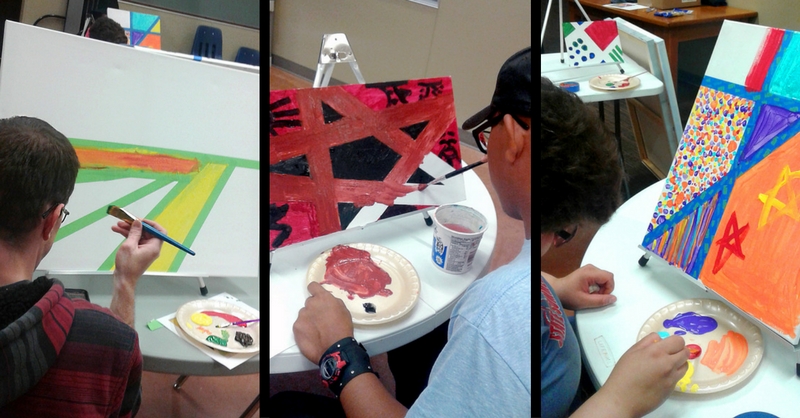 Art residency day at NH Training Center