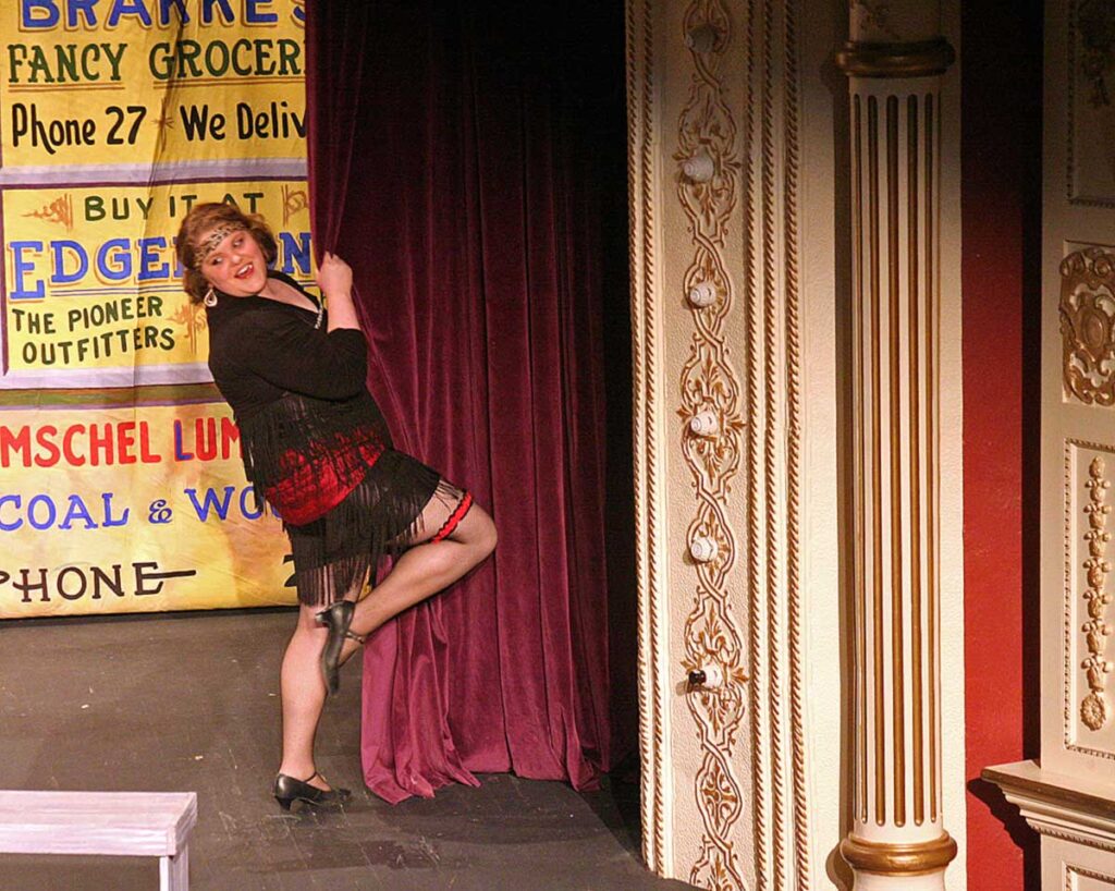 Ruby (Kassi Blue) knows how to strut her stuff.