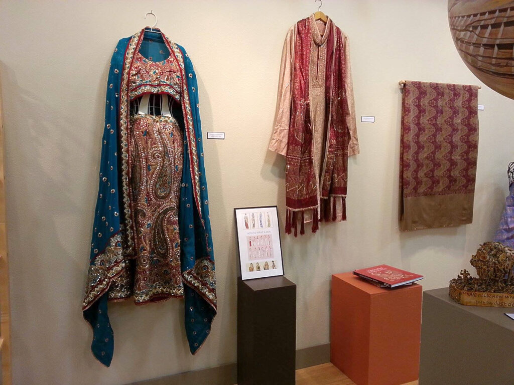 Just a few items of the Indian clothing on display.
