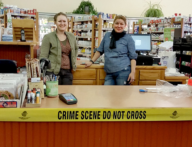 If you got over to Good Earth, you had to cross over the crime scene to get your clue.