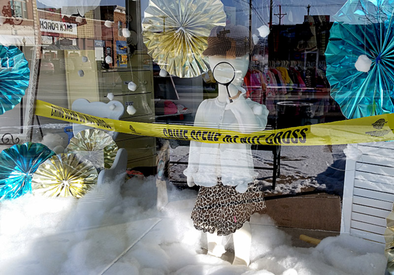 Besides Rerun's poster (out of site), they decorated their window with a young detective.