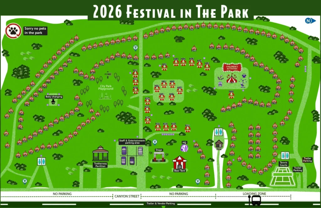 2026 Festival in the Park map